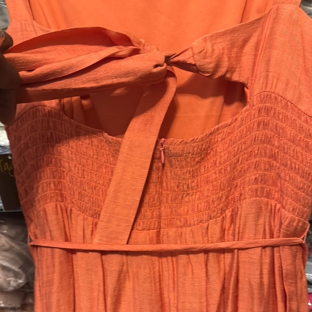 Taylor Orange Sleeveless Maxi Sundress - Picture 7 of 7